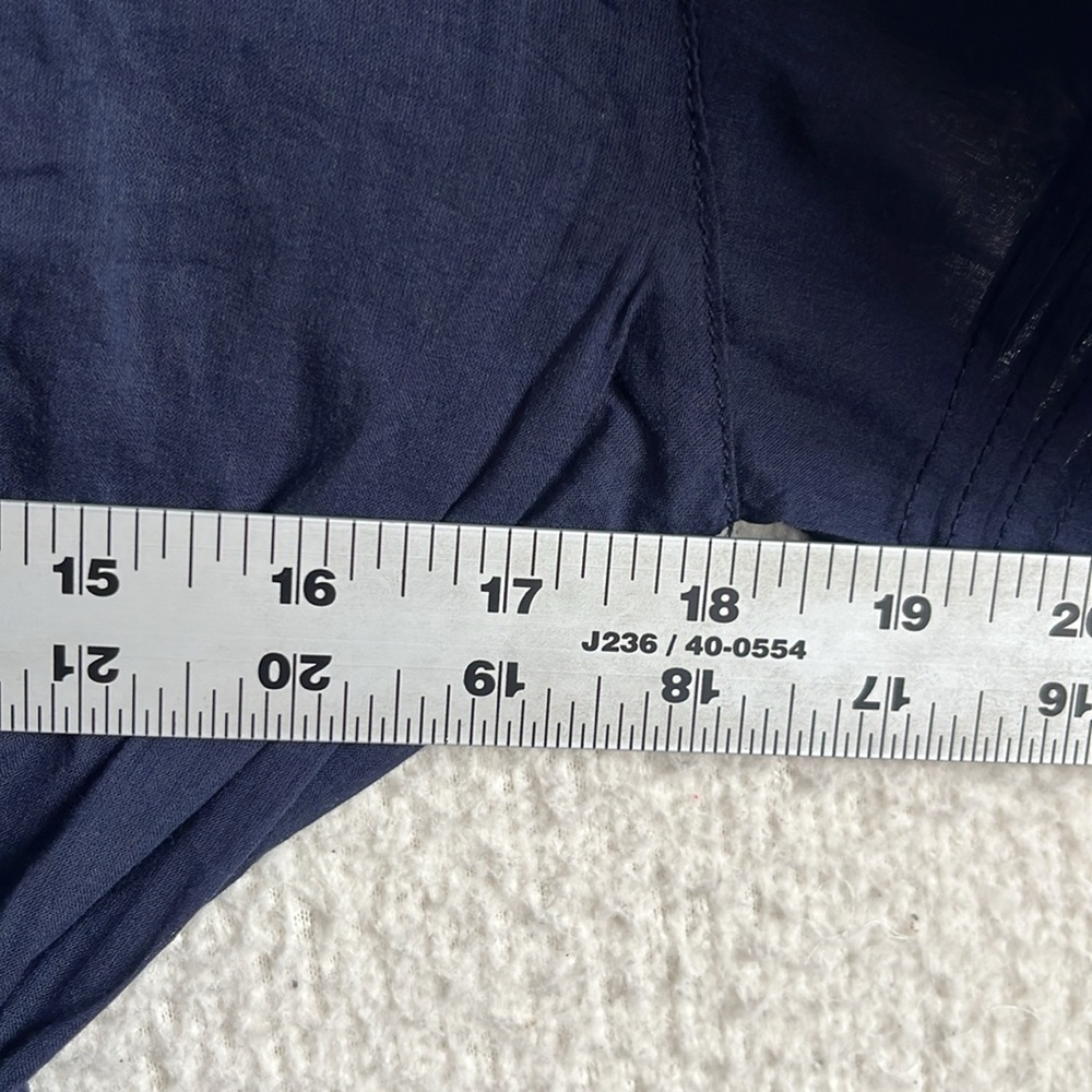 J Crew Navy Blue Pintuck shirtdress‎ in cotton voile Womens XXS - Picture 3 of 5